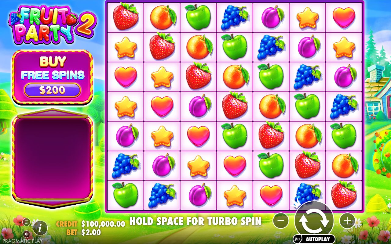 Fruit Party 2 base game reels