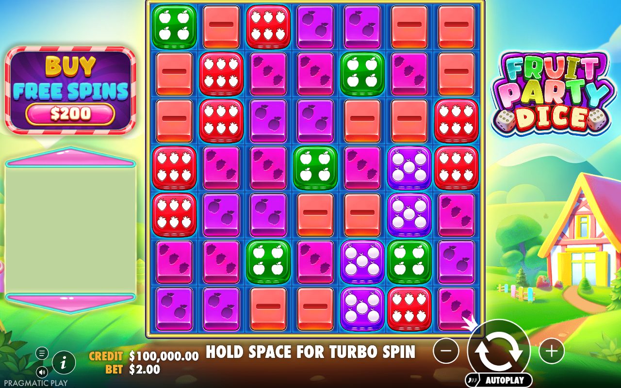 Fruit Party Dice base game reels