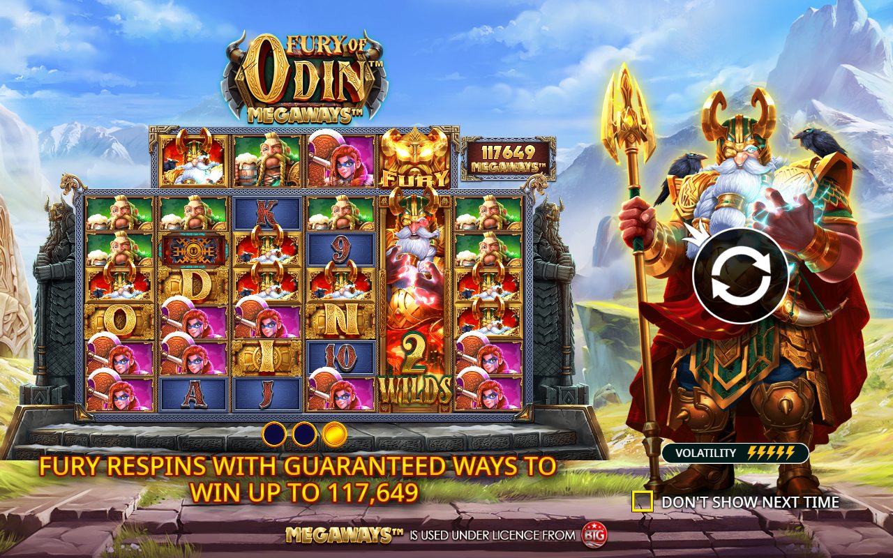 Fury of Odin Megaways game lobby / feature intro