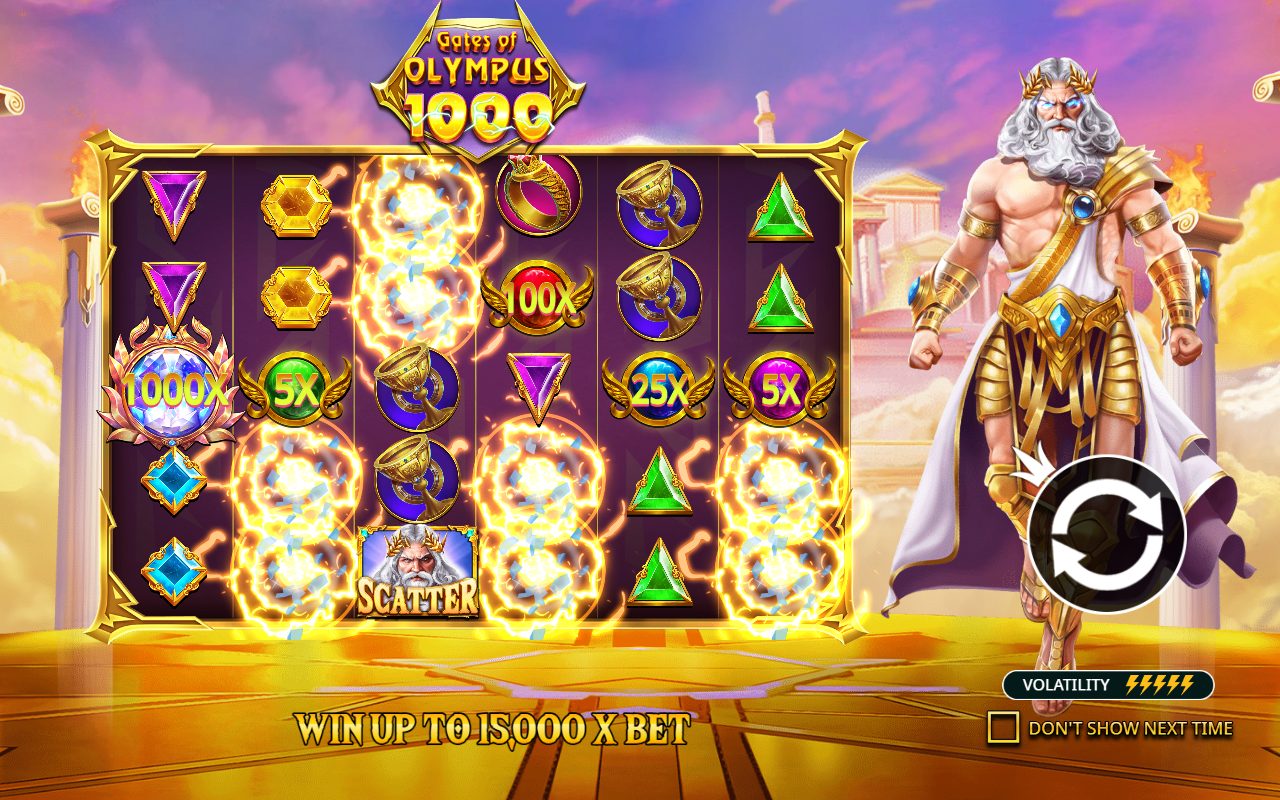 Gates of Olympus 1000 game lobby / feature intro