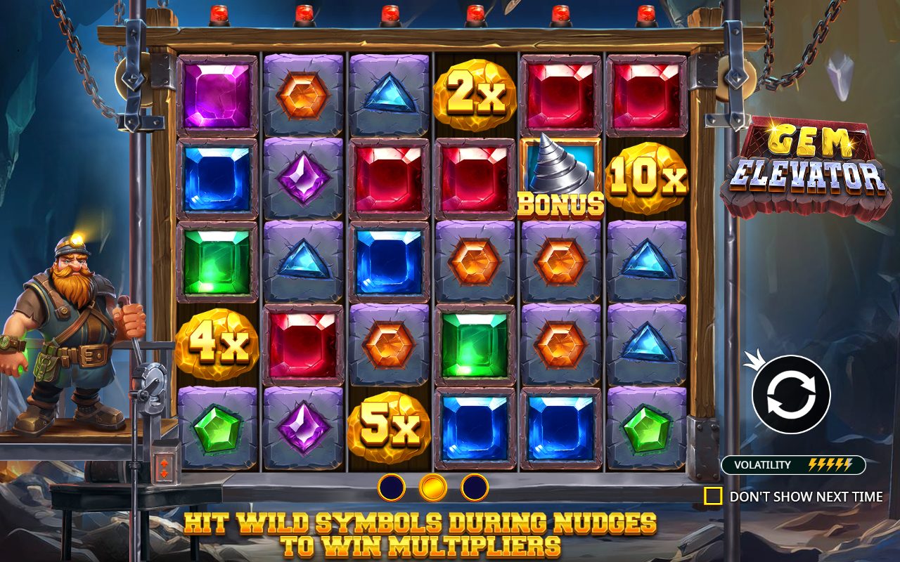 Gem Elevator base game reels