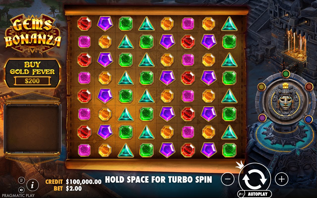 Gems Bonanza base game reels