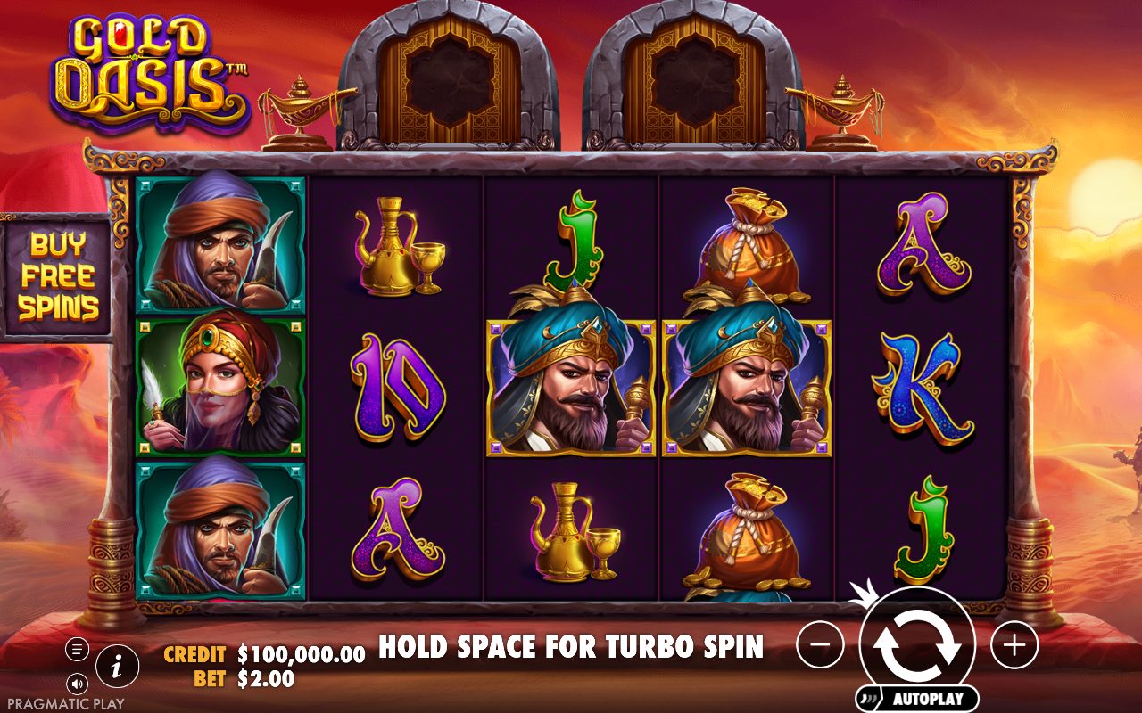Gold Oasis base game reels