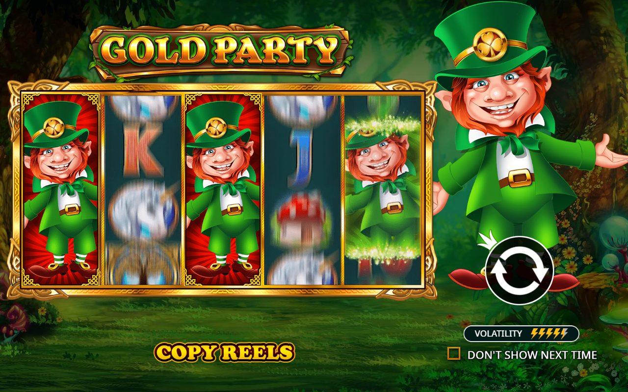 Gold Party game lobby / feature intro