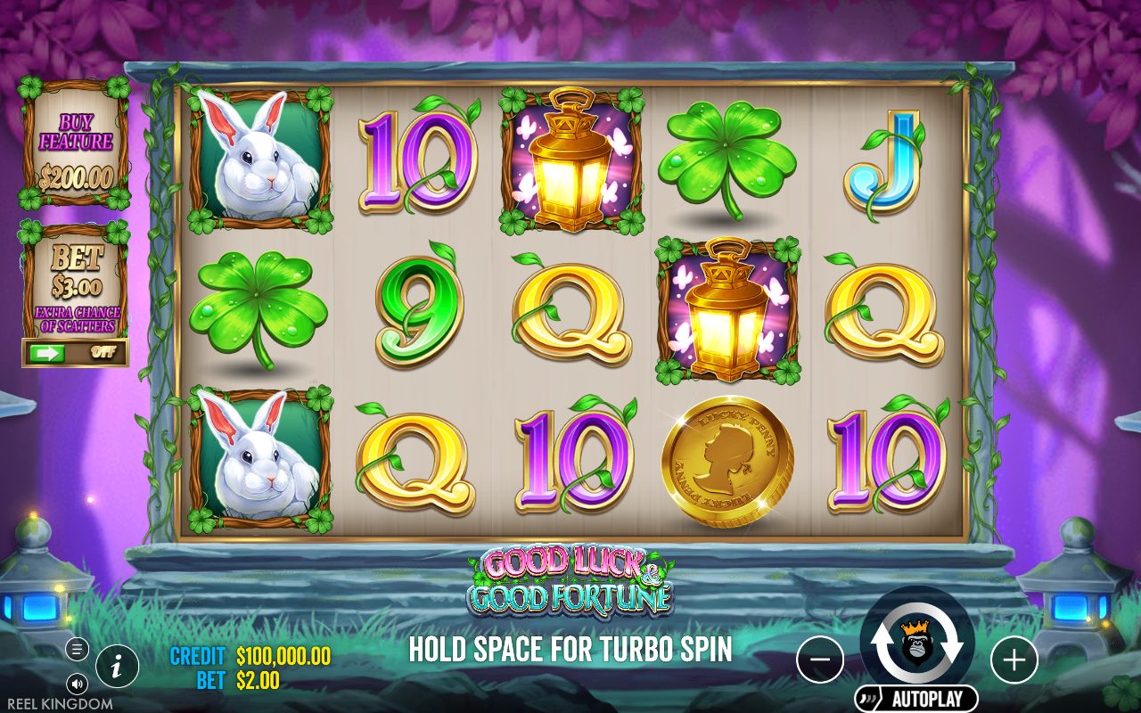 Good Luck & Good Fortune base game reels