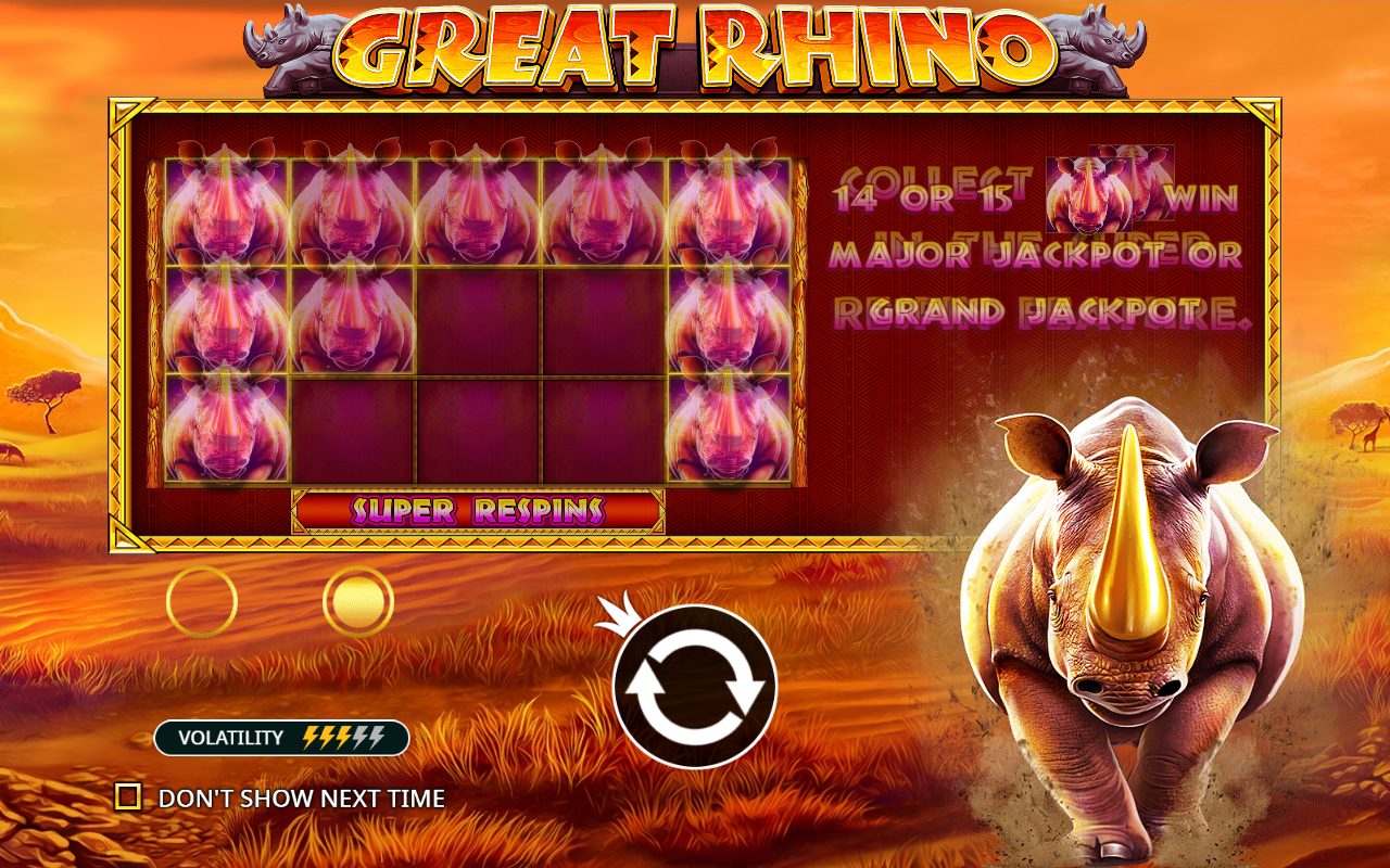 Great Rhino game lobby / feature intro