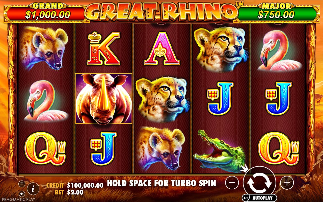 Great Rhino base game reels