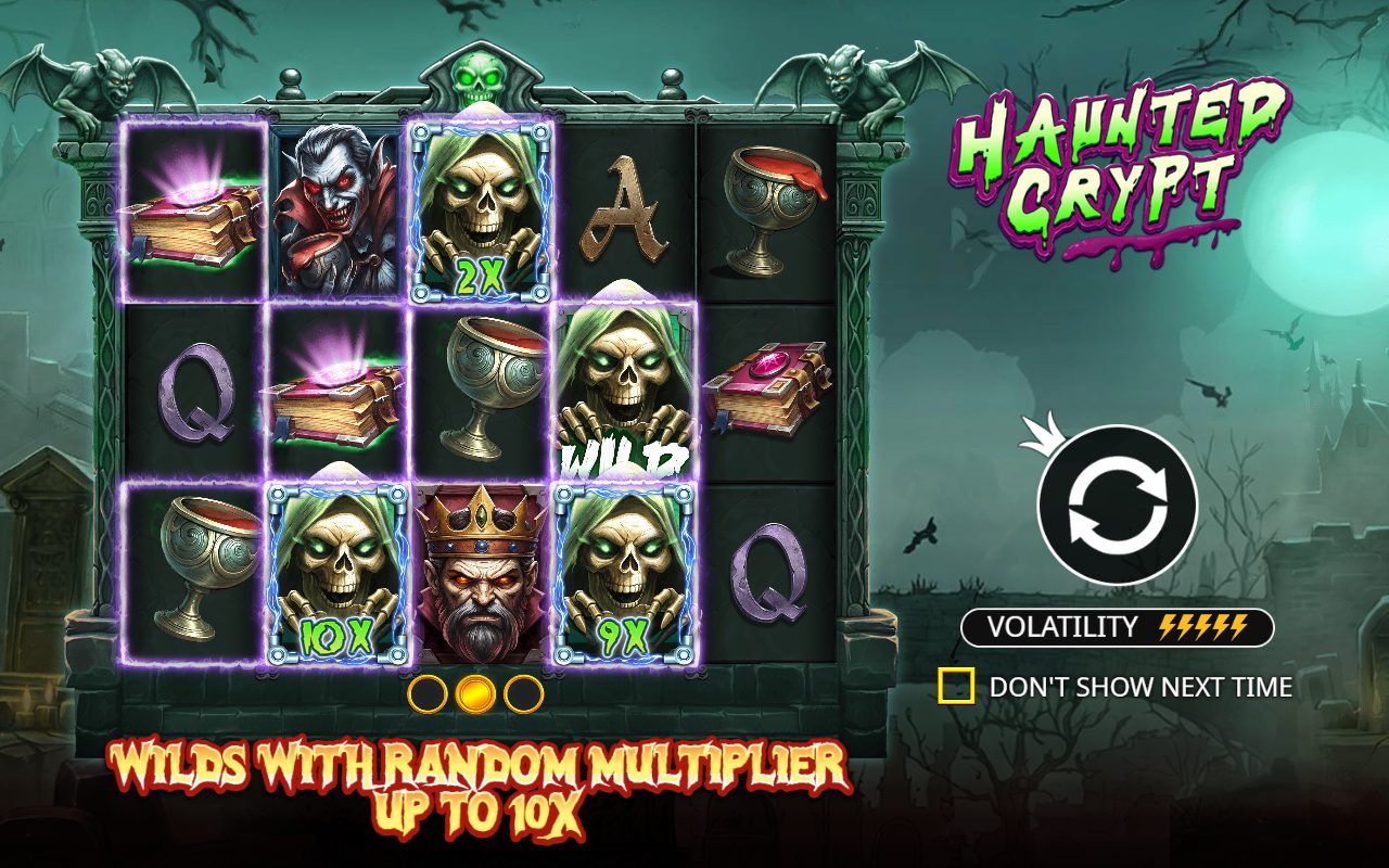 Haunted Crypt game lobby / feature intro