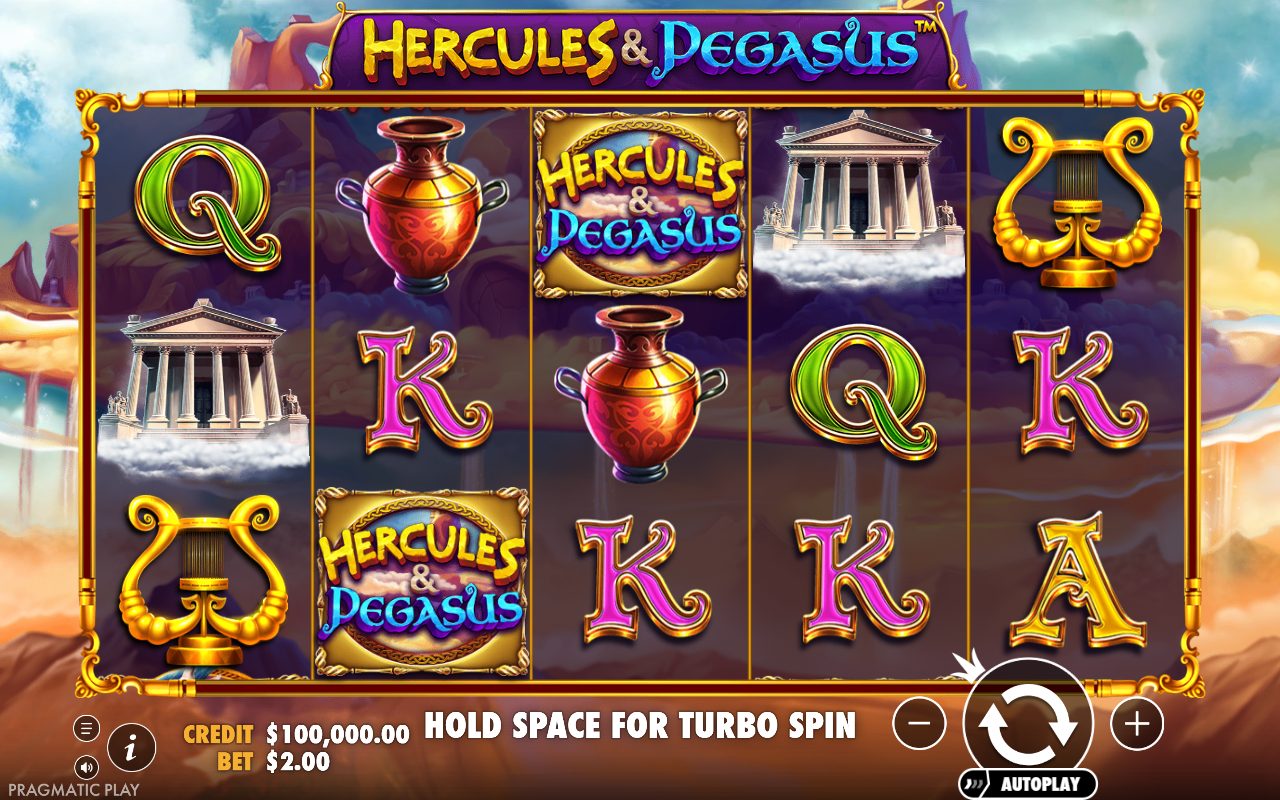 Hercules & Pegasus base game reels