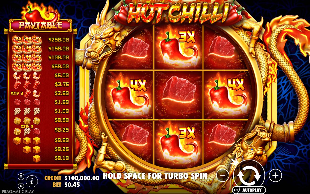 Hot Chilli game lobby / feature intro
