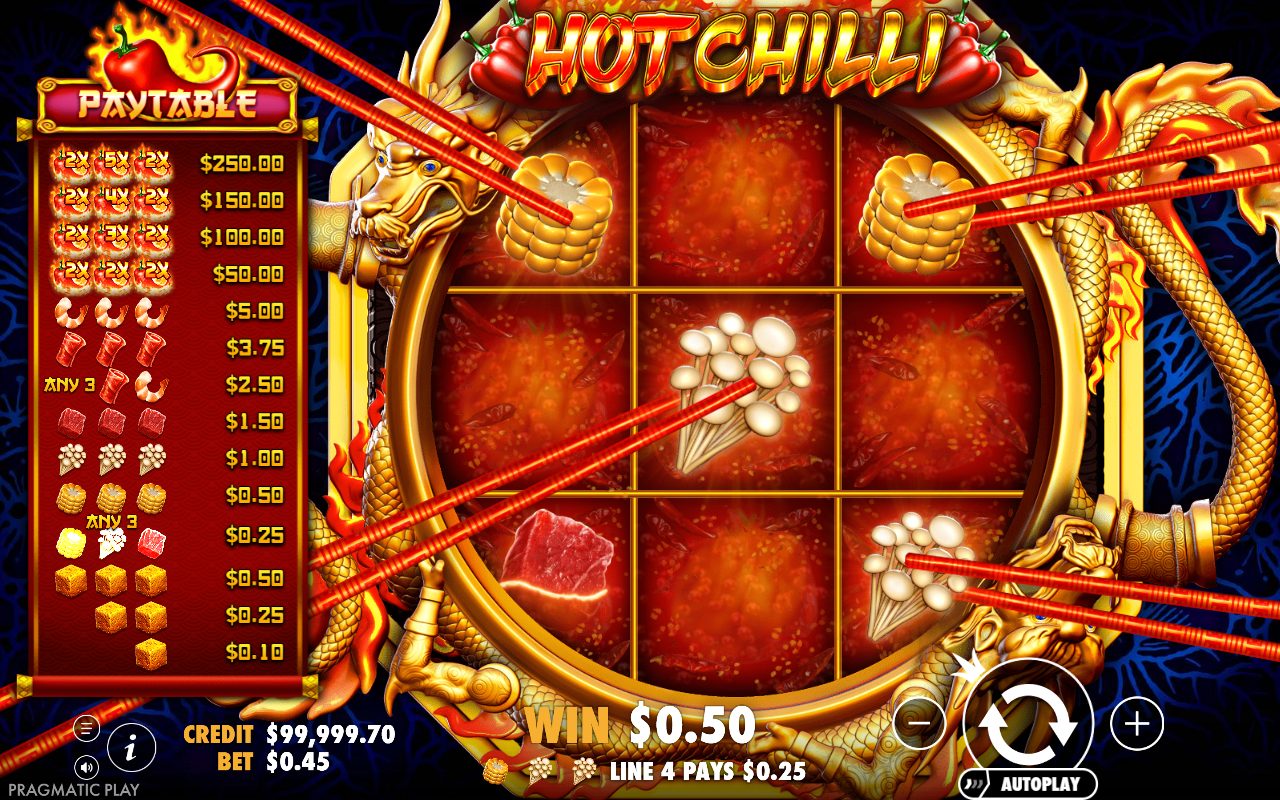 Hot Chilli base game reels