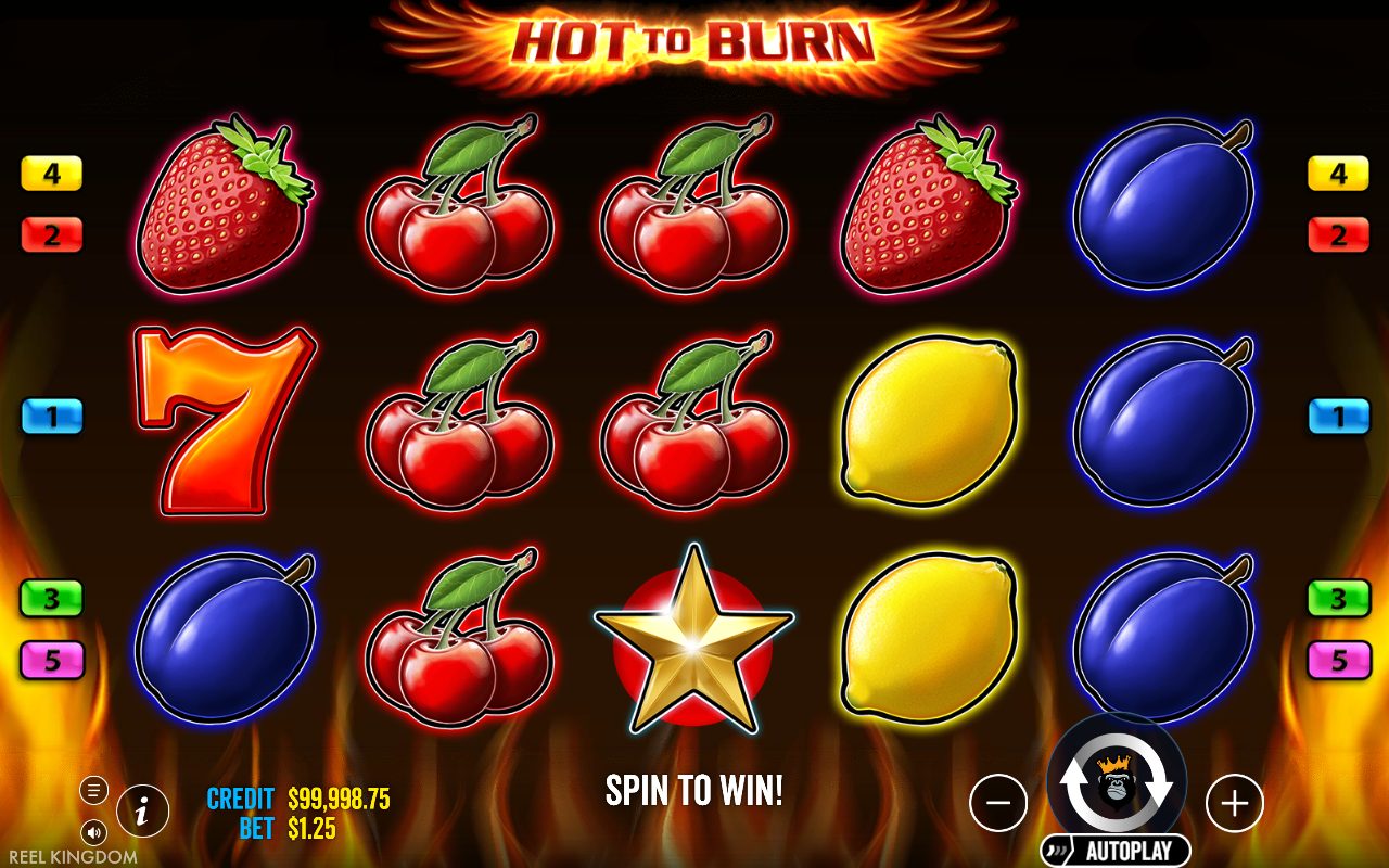Hot to Burn base game reels