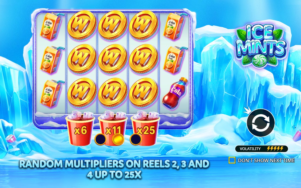 Ice Mints game lobby / feature intro