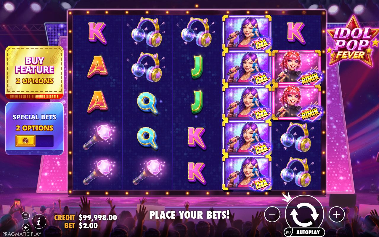 Idol Pop Fever base game reels
