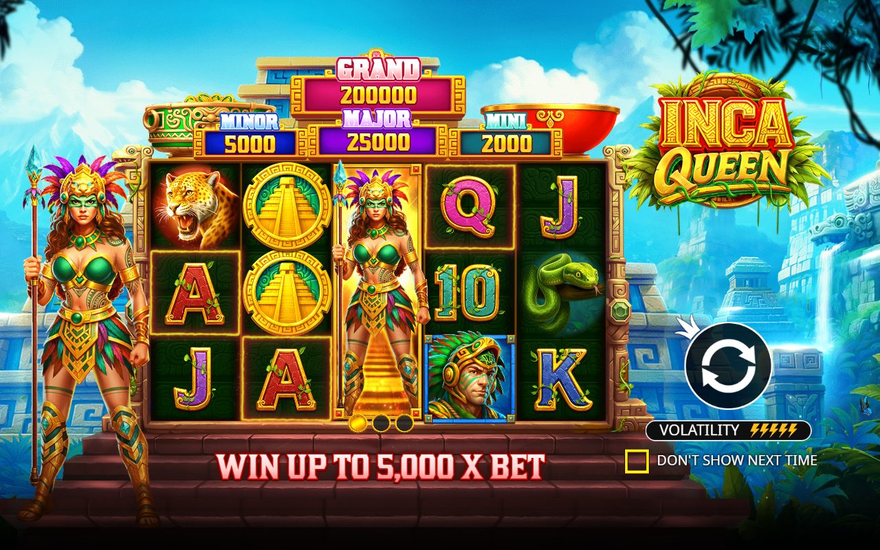 Inca Queen game lobby / feature intro