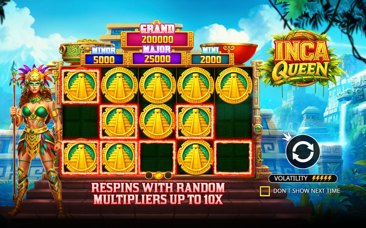 Inca Queen base game reels