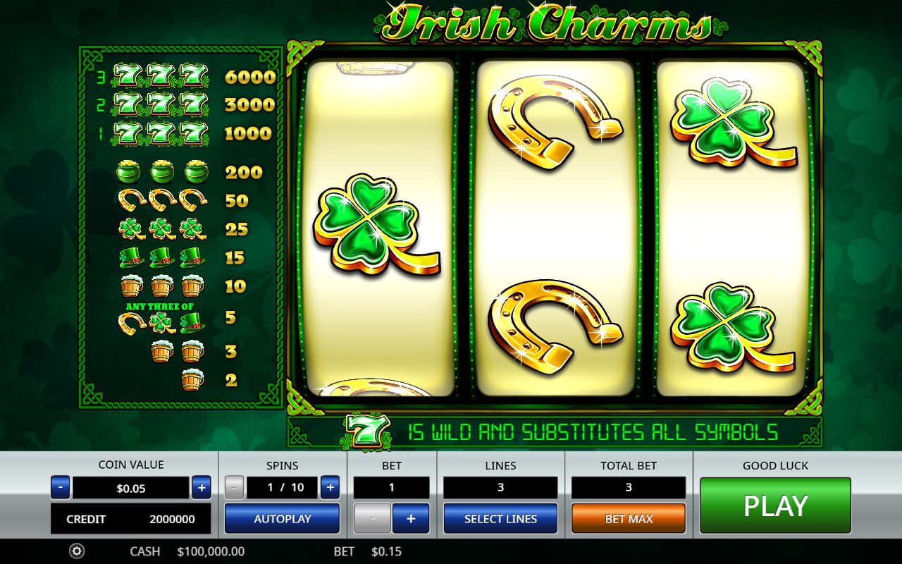 Irish Charms game lobby / feature intro