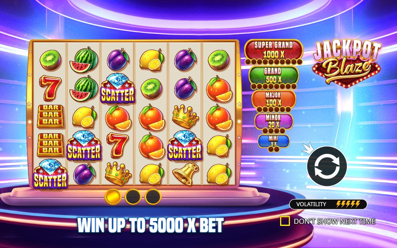 Jackpot Blaze game lobby / feature intro