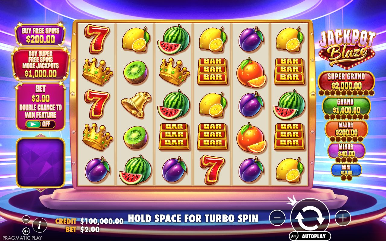 Jackpot Blaze base game reels