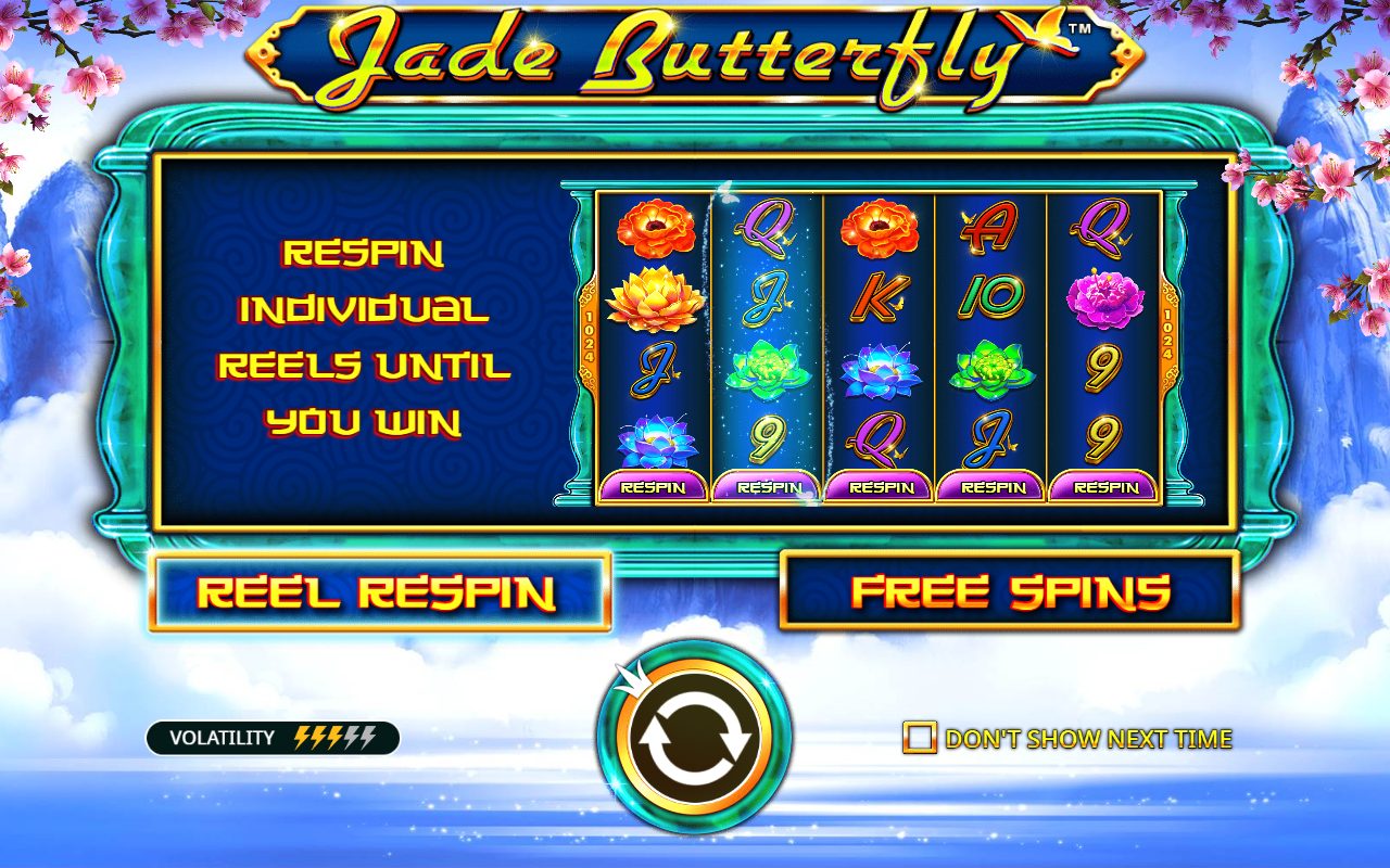 Jade Butterfly game lobby / feature intro