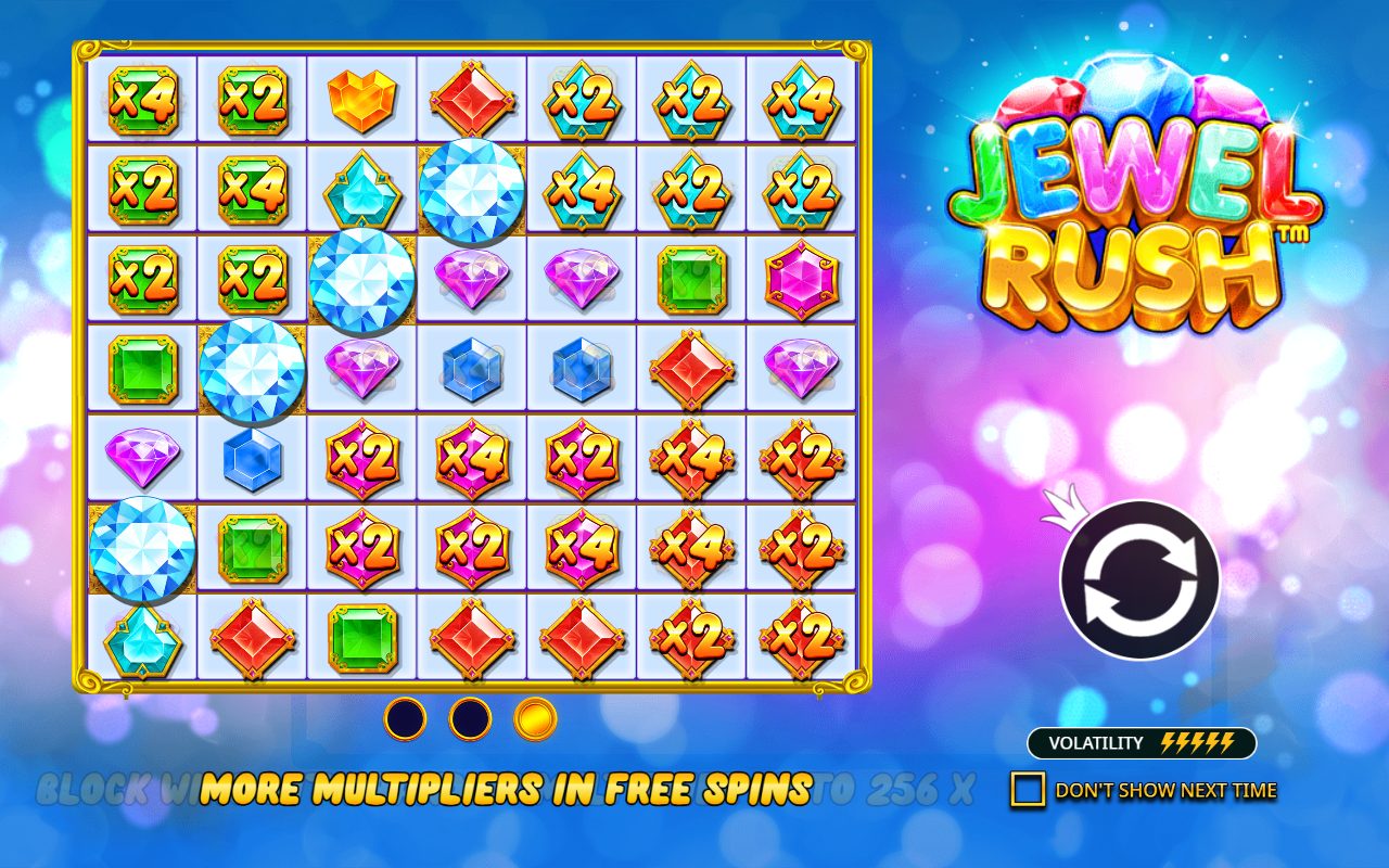 Jewel Rush game lobby / feature intro