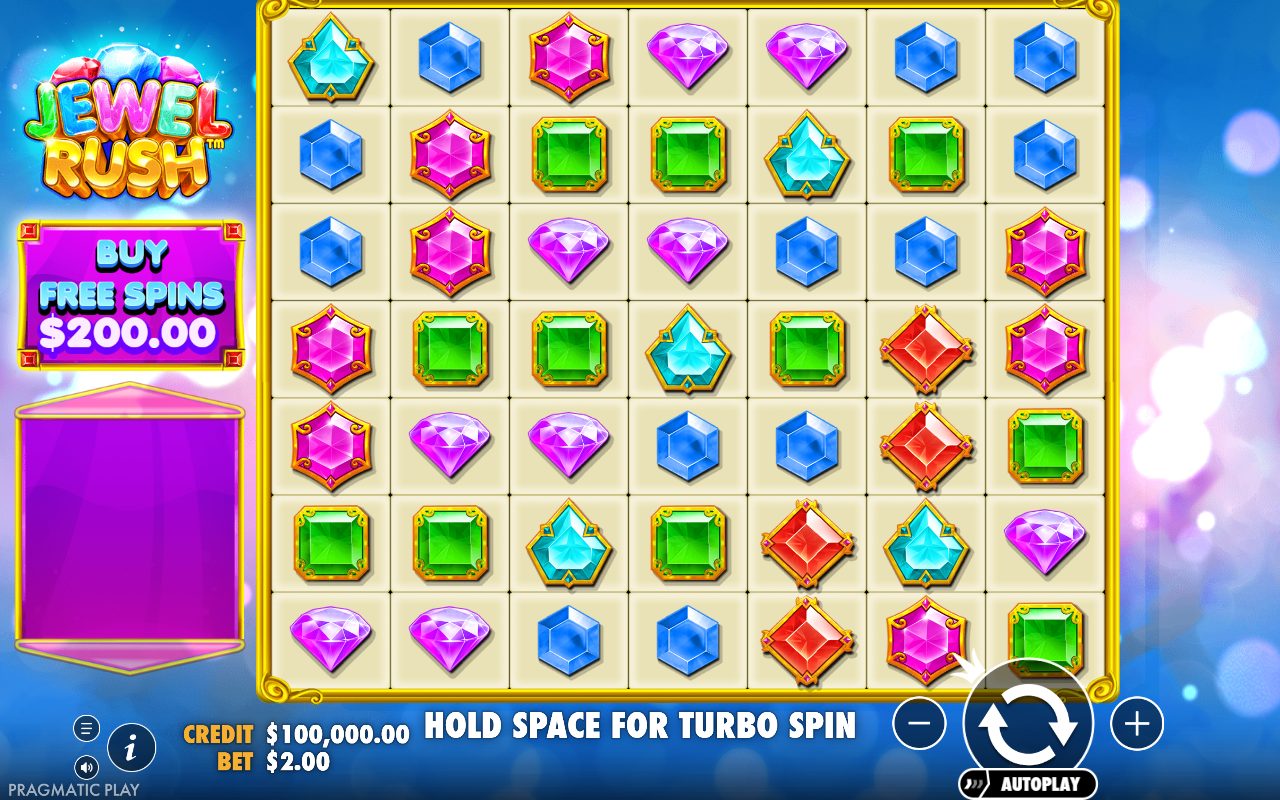 Jewel Rush base game reels
