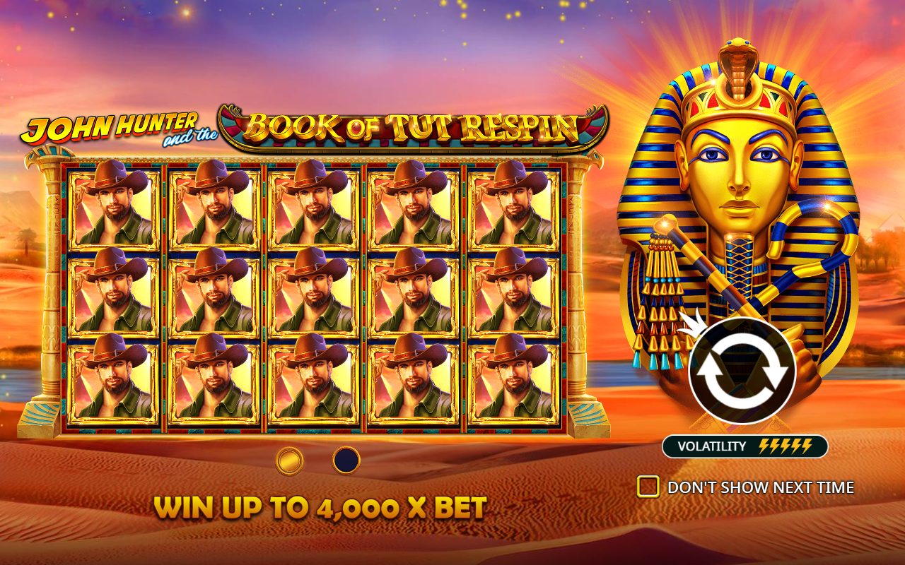 John Hunter and the Book of Tut Respin base game reels