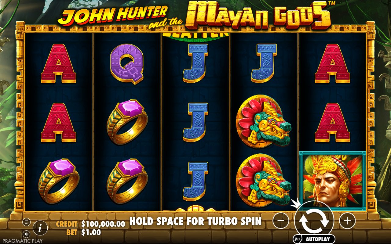 John Hunter and the Mayan Gods base game reels
