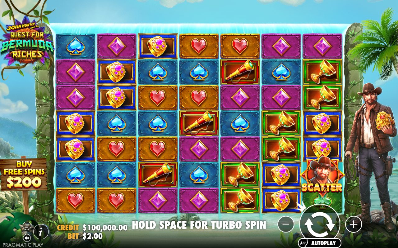 John Hunter and the Quest for Bermuda Riches base game reels