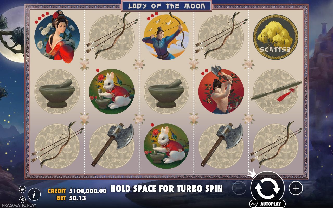 Lady of the Moon base game reels