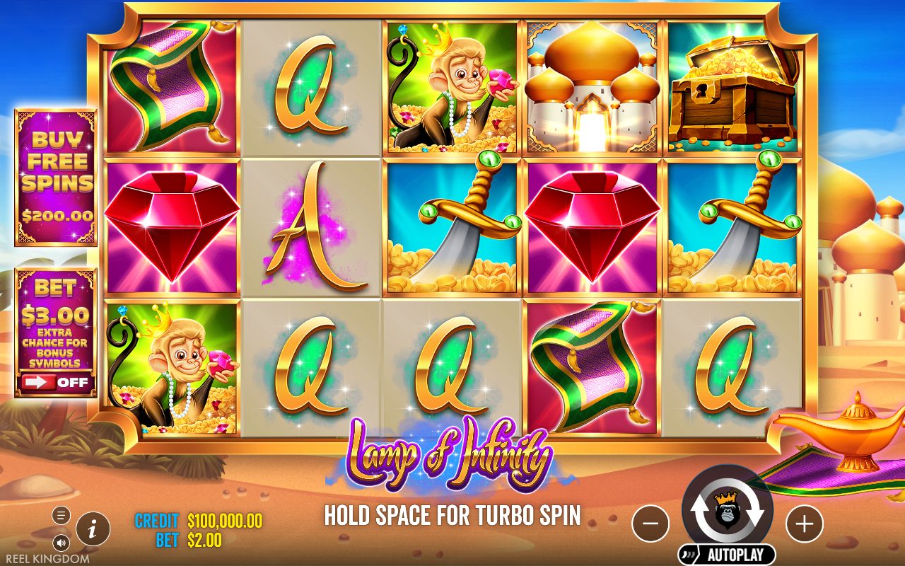 Lamp of Infinity base game reels