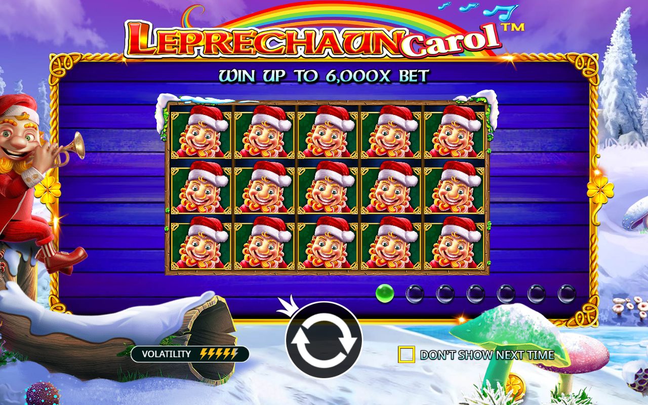Leprechaun Carol game lobby / feature intro