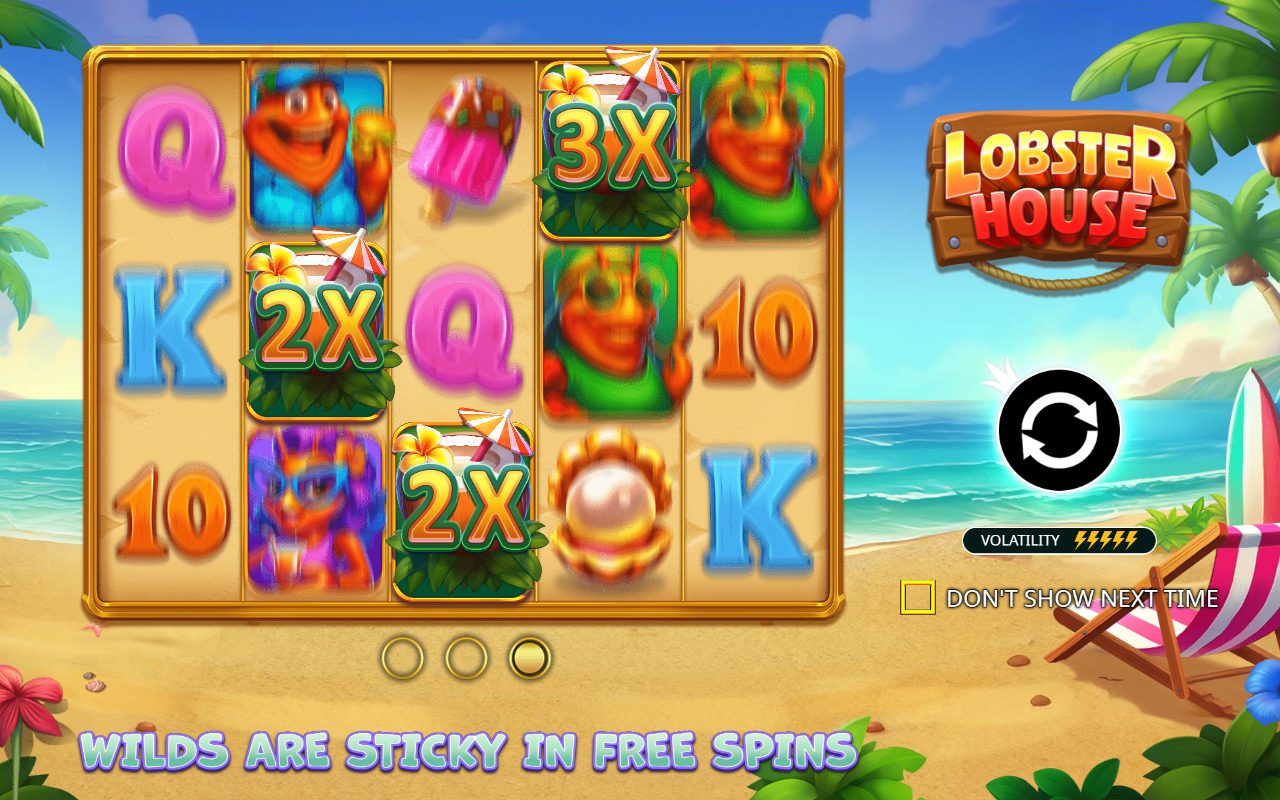 Lobster House game lobby / feature intro