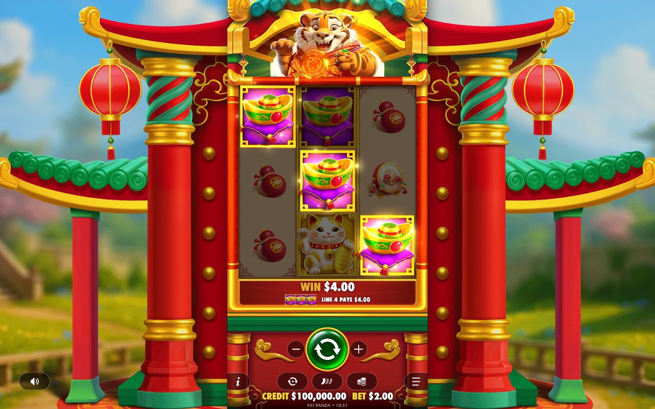 Lucky Tiger Gold base game reels