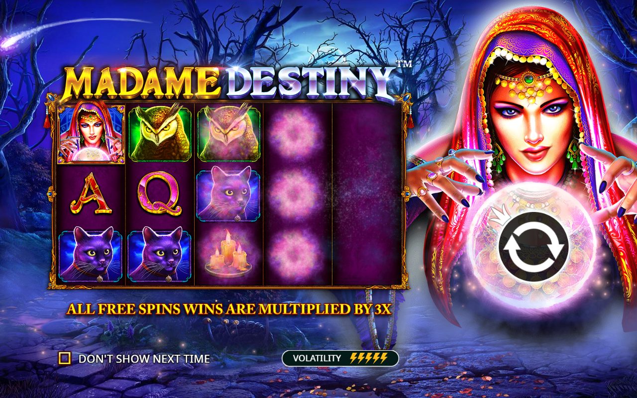 Madame Destiny game lobby / feature intro