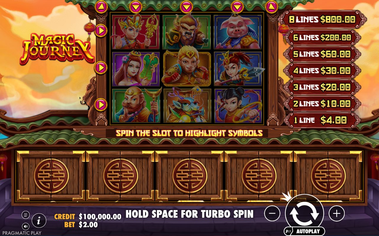 Magic Journey base game reels