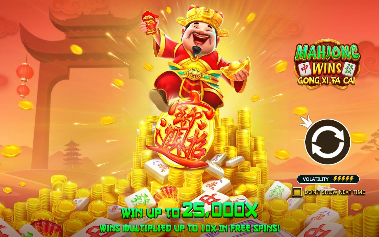 Mahjong Wins - Gong Xi Fa Cai game lobby / feature intro