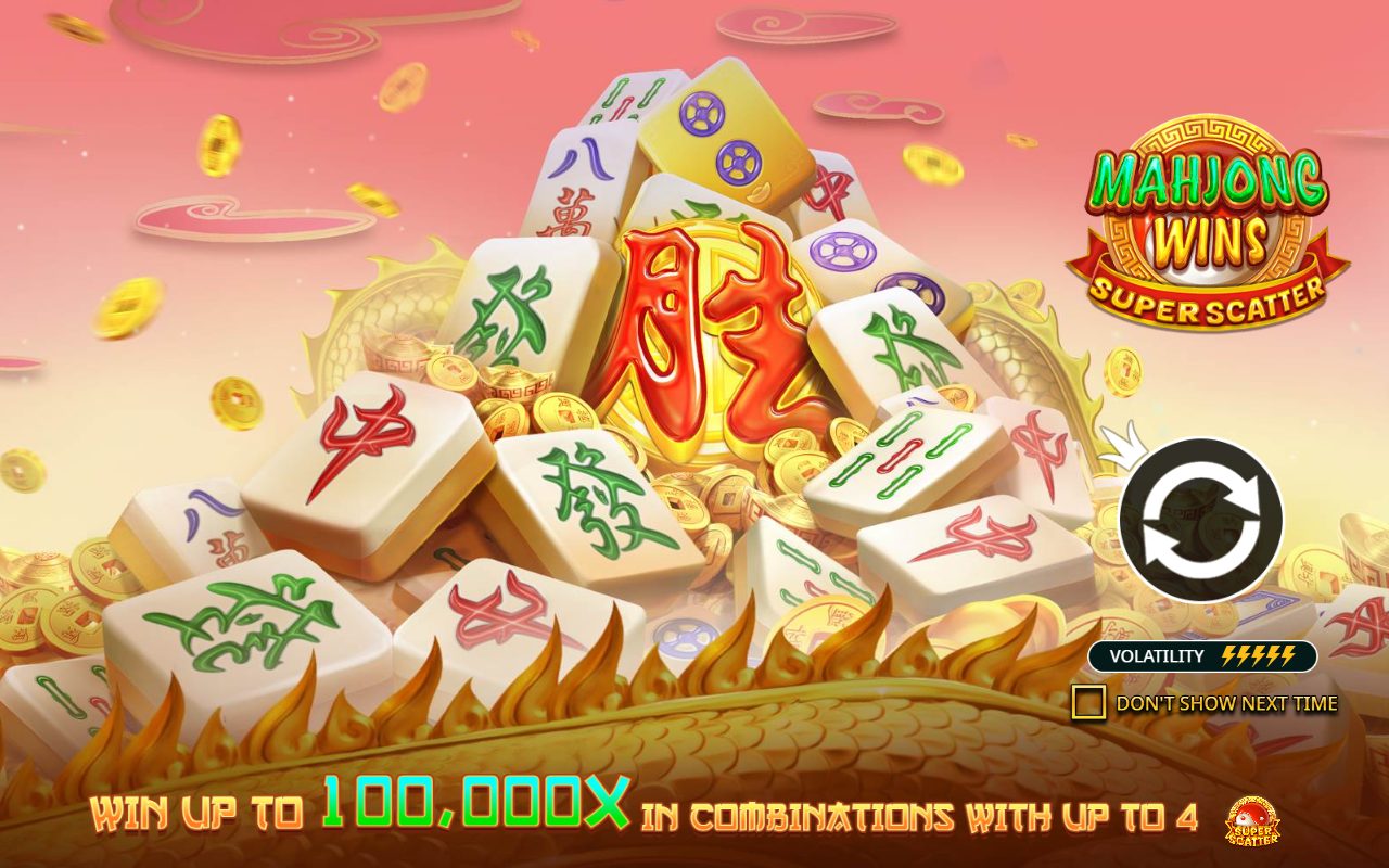 Mahjong Wins Super Scatter game lobby / feature intro