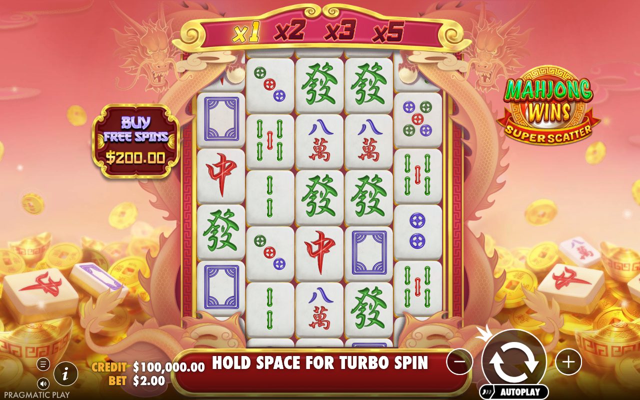 Mahjong Wins Super Scatter base game reels
