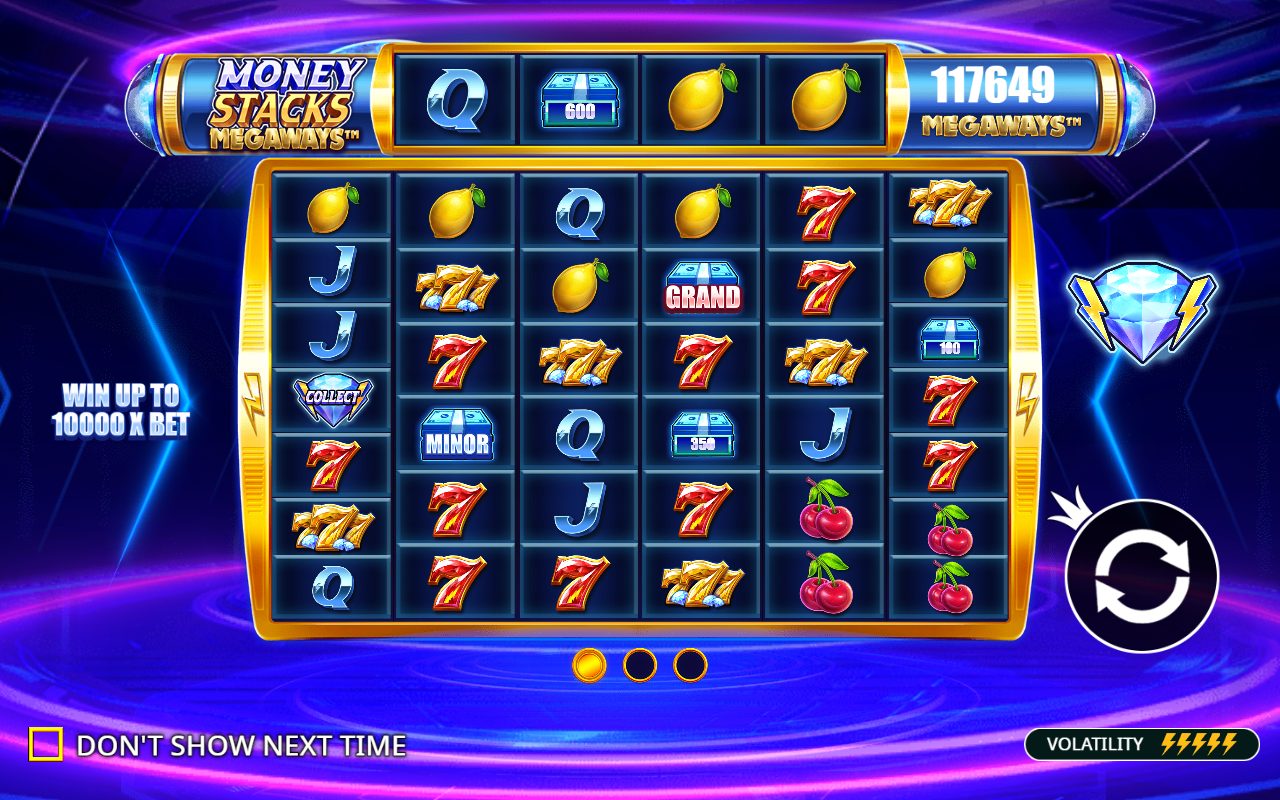 Money Stacks Megaways game lobby / feature intro