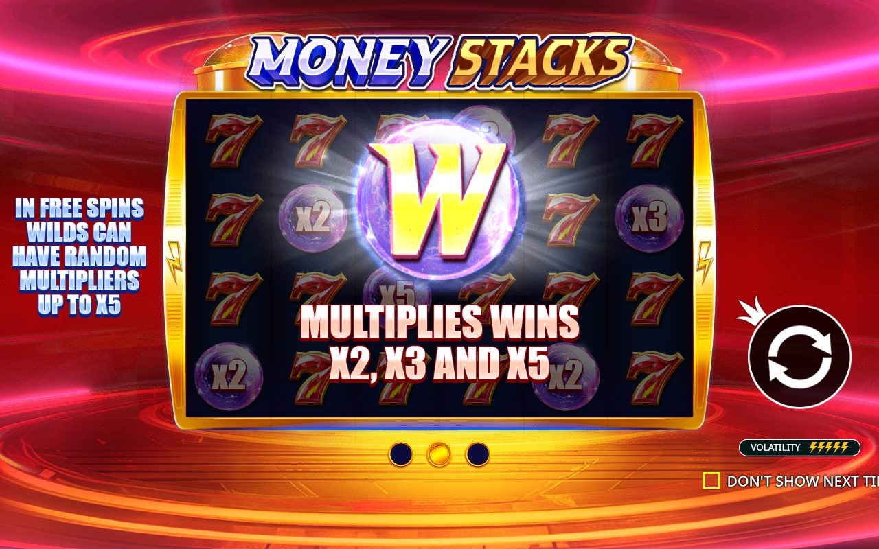 Money Stacks game lobby / feature intro