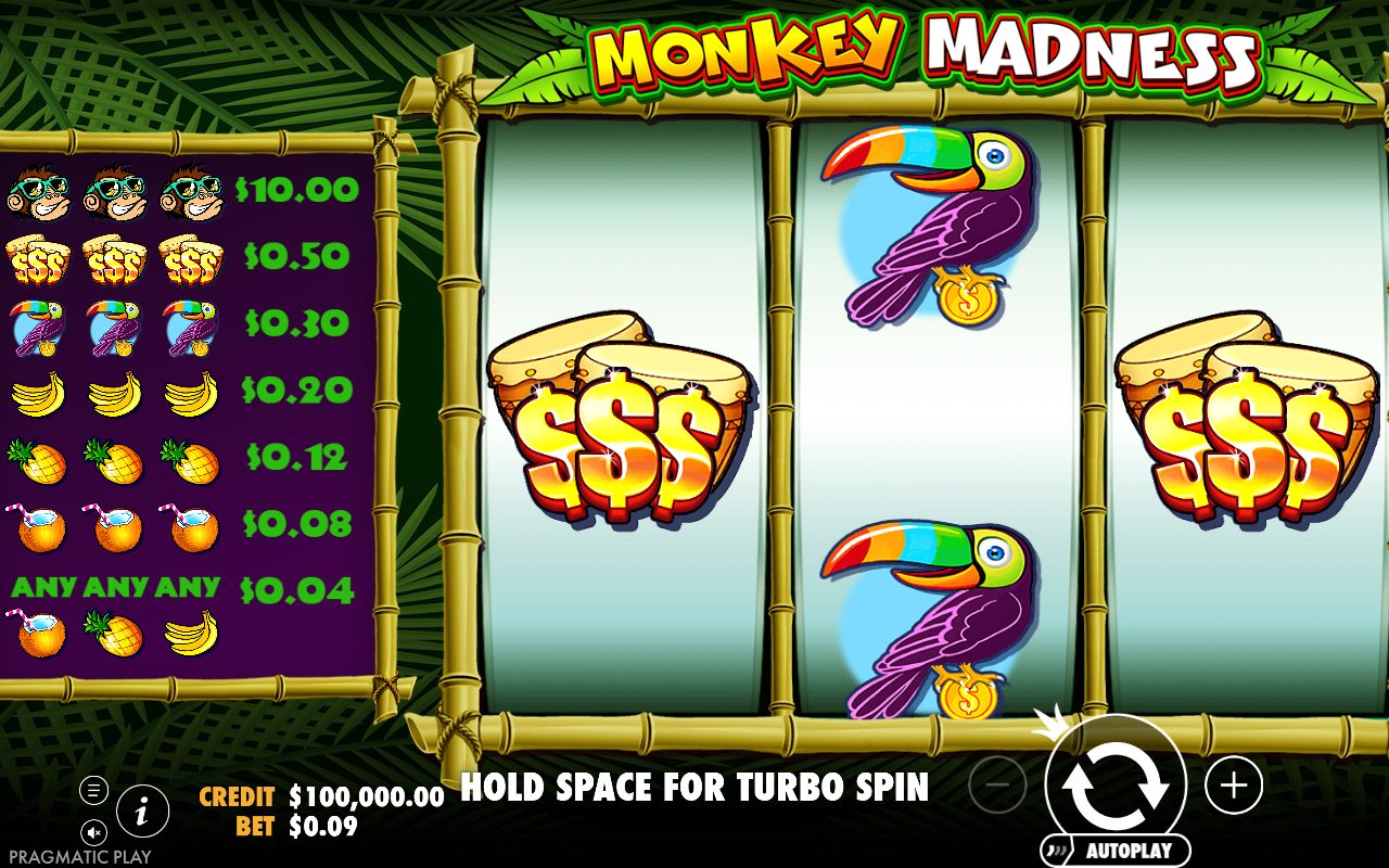 Monkey Madness game lobby / feature intro