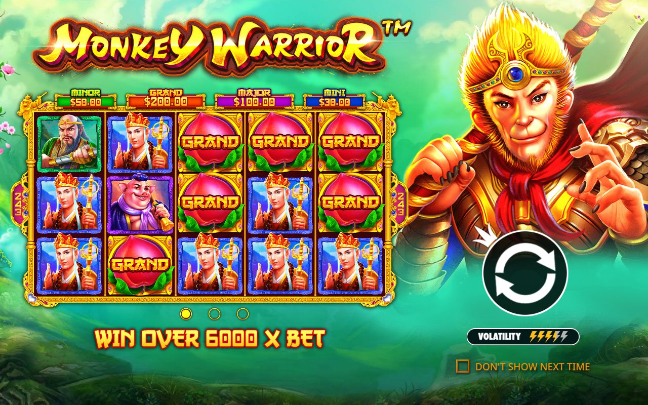 Monkey Warrior game lobby / feature intro