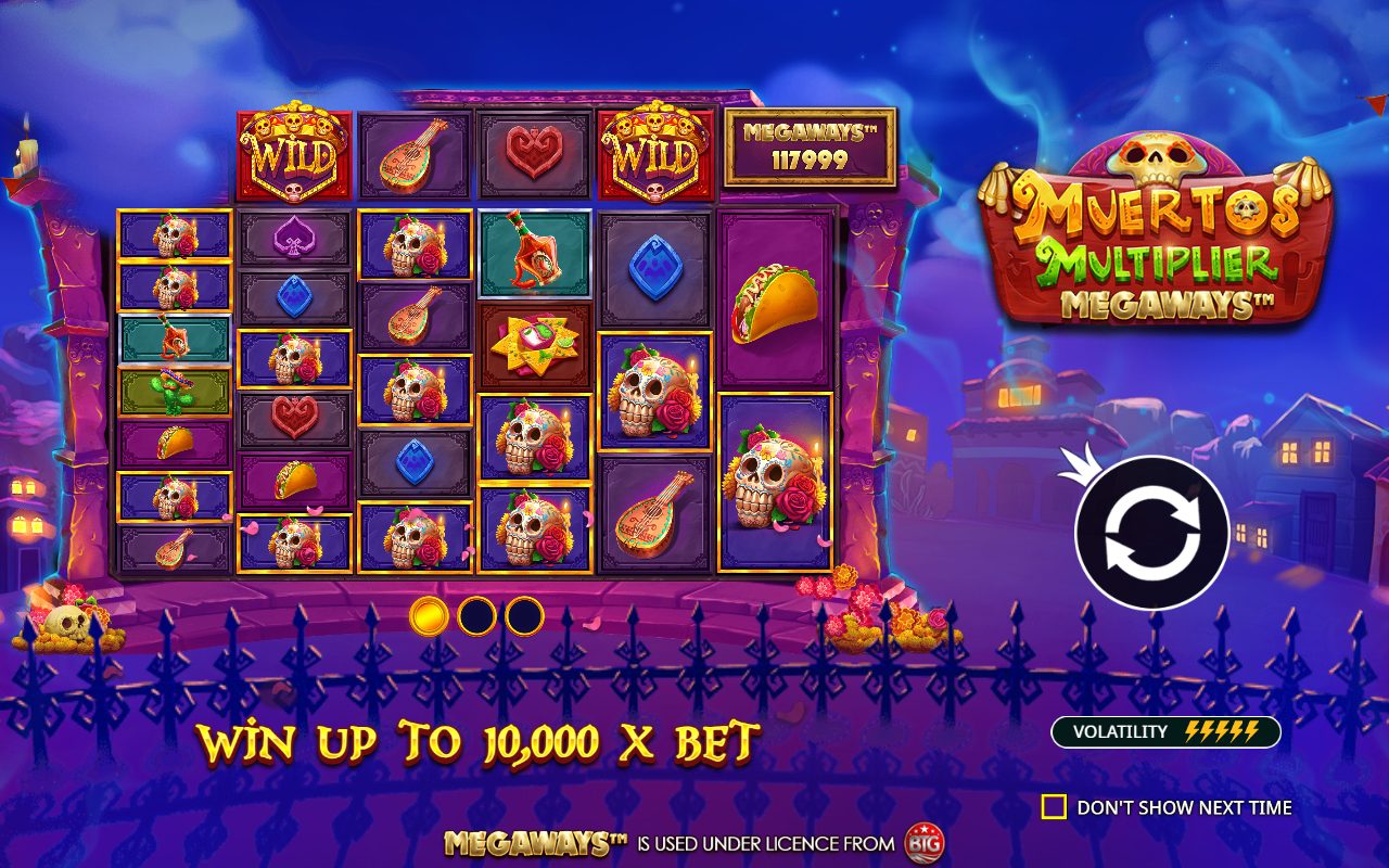 Muertos Multiplier Megaways base game reels