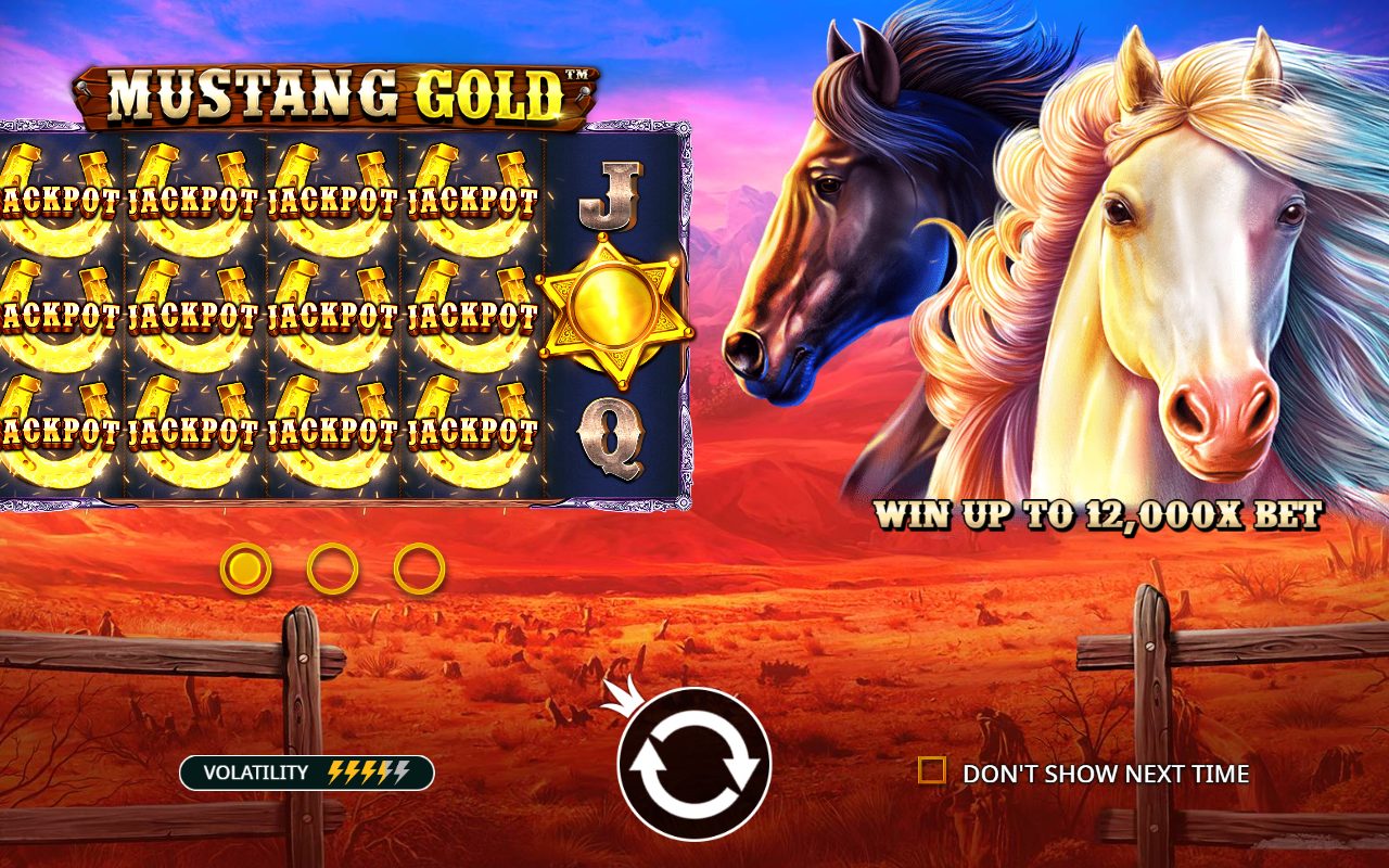Mustang Gold game lobby / feature intro