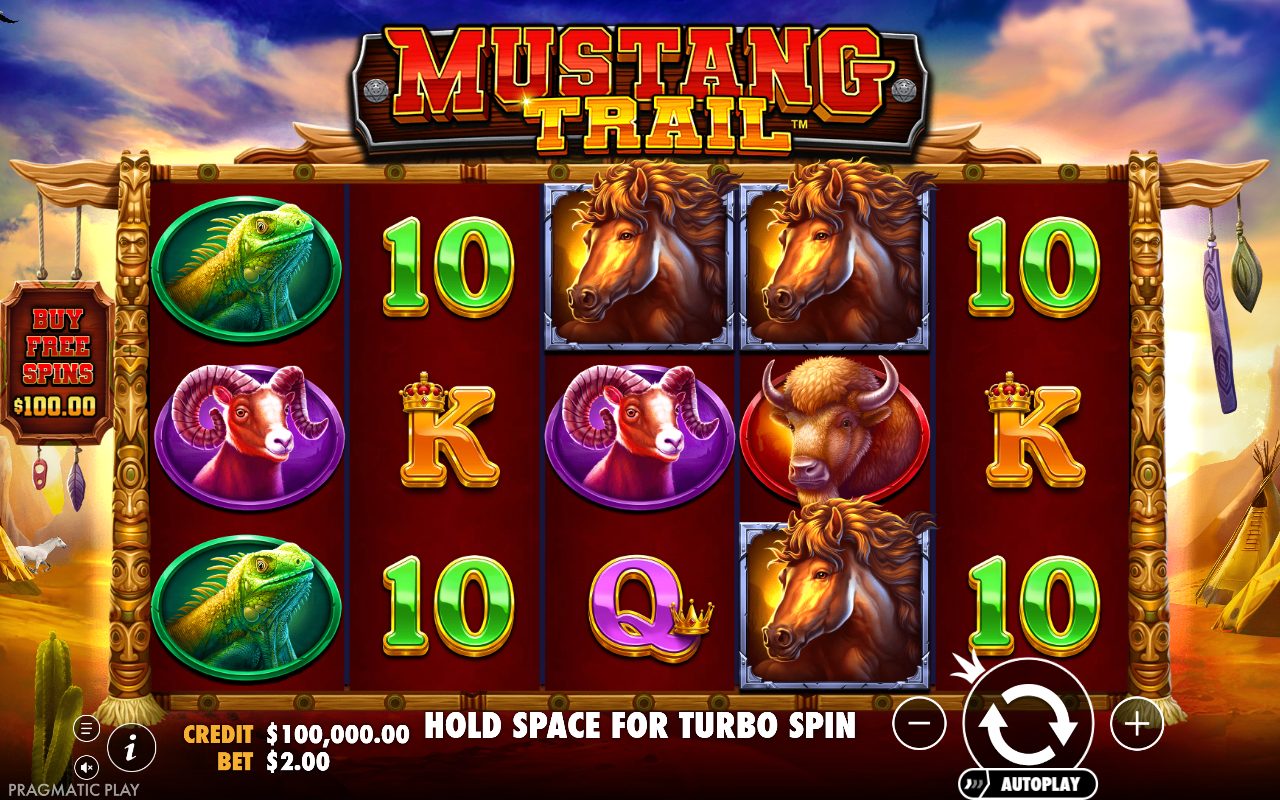 Mustang Trail game lobby / feature intro