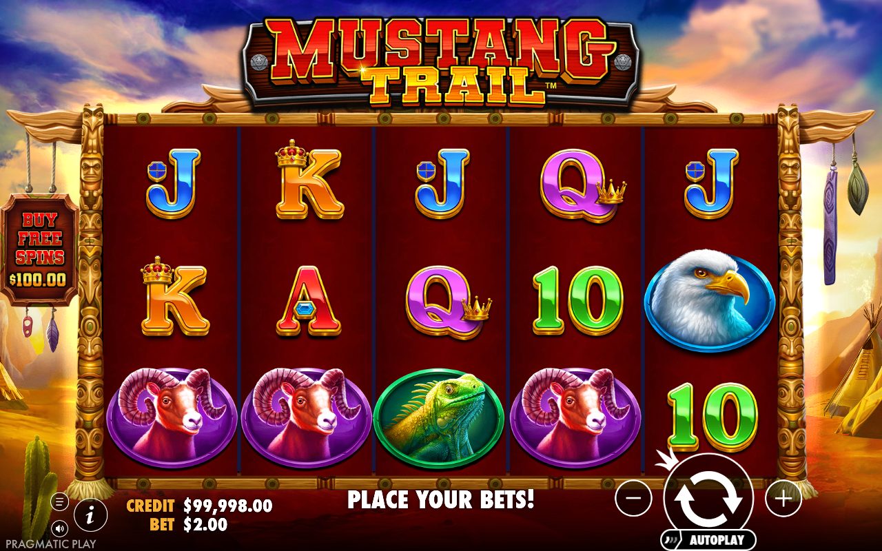 Mustang Trail base game reels