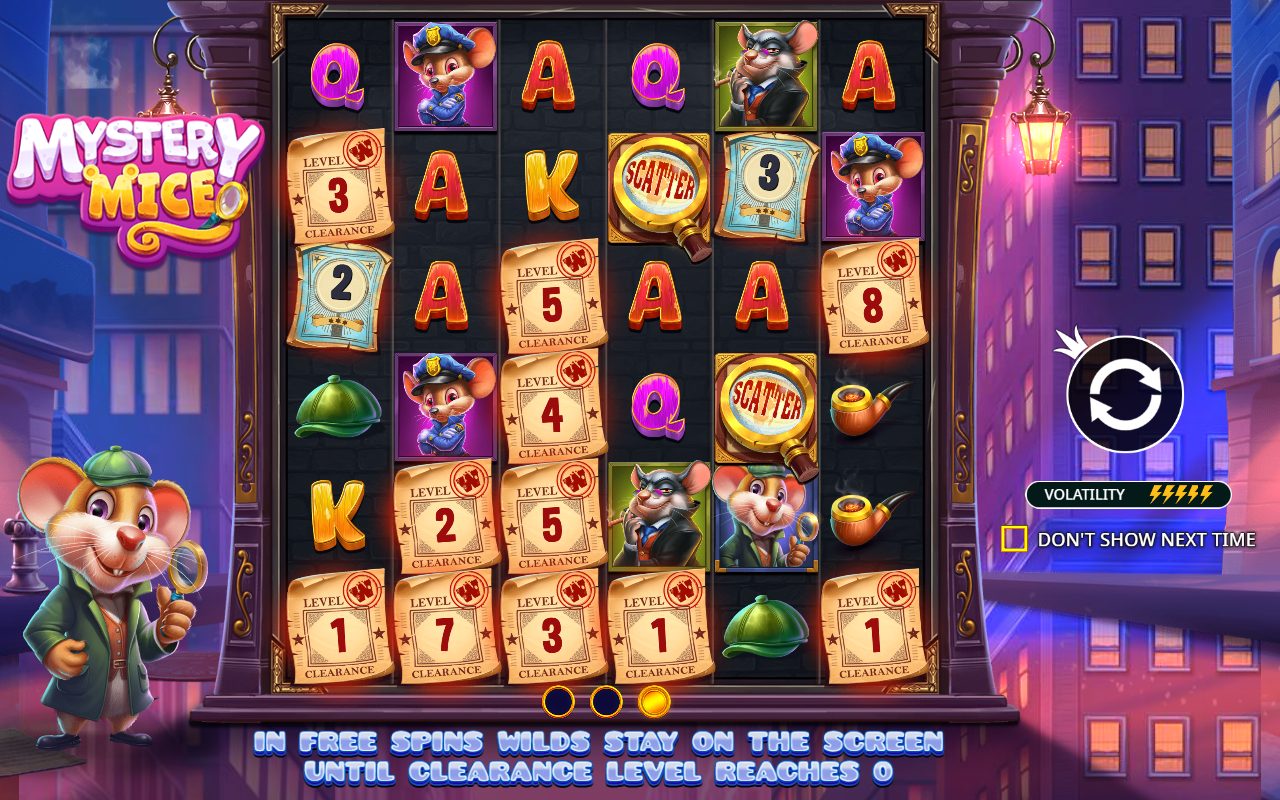 Mystery Mice base game reels