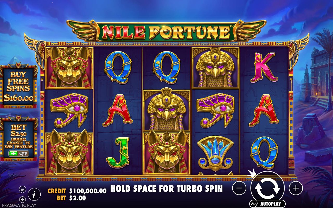 Nile Fortune game lobby / feature intro