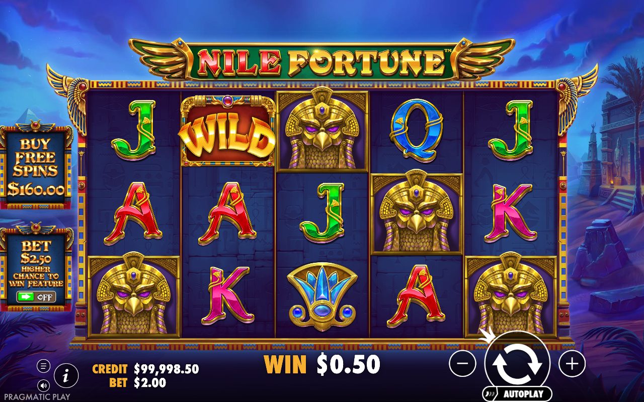 Nile Fortune base game reels